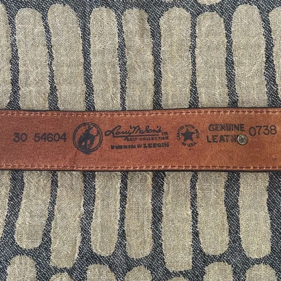 Larry Mahan - Vintage, Western Leather Belt w/San Dimas Brass Buckle size 30